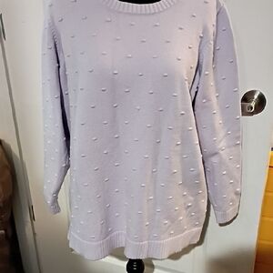 Elegant Lilac Crew Neck Sweater